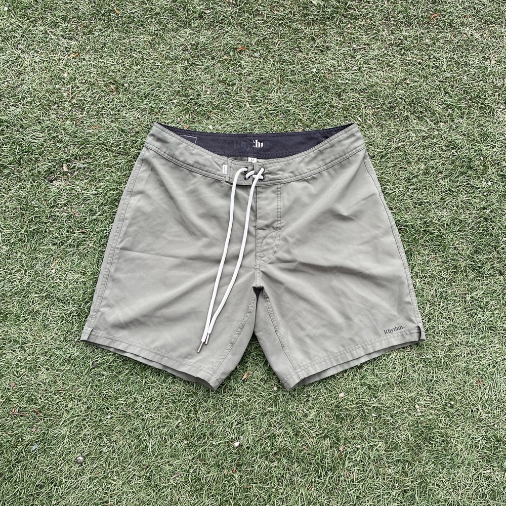 Rhythm Olive Green Swim Shorts